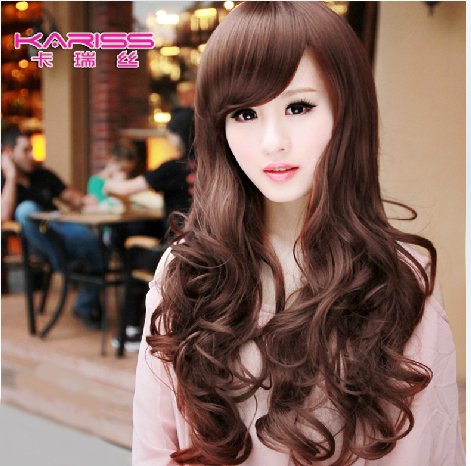 wig panjang keriting wanita